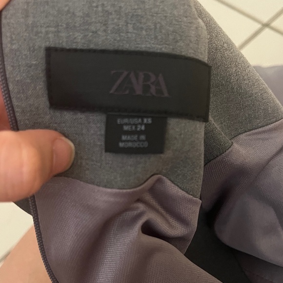 Zara Charcoal Gray Sleeveless Tie-Front Mini Dress - Picture 2 of 4